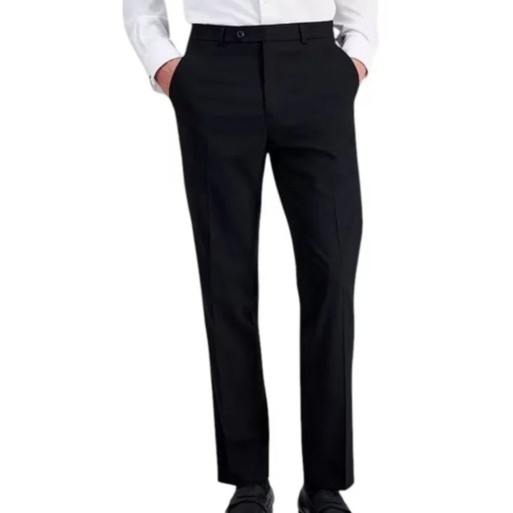NWT Kenneth Cole Reaction Dress Pants Men's 37x32 Black Slim Fit